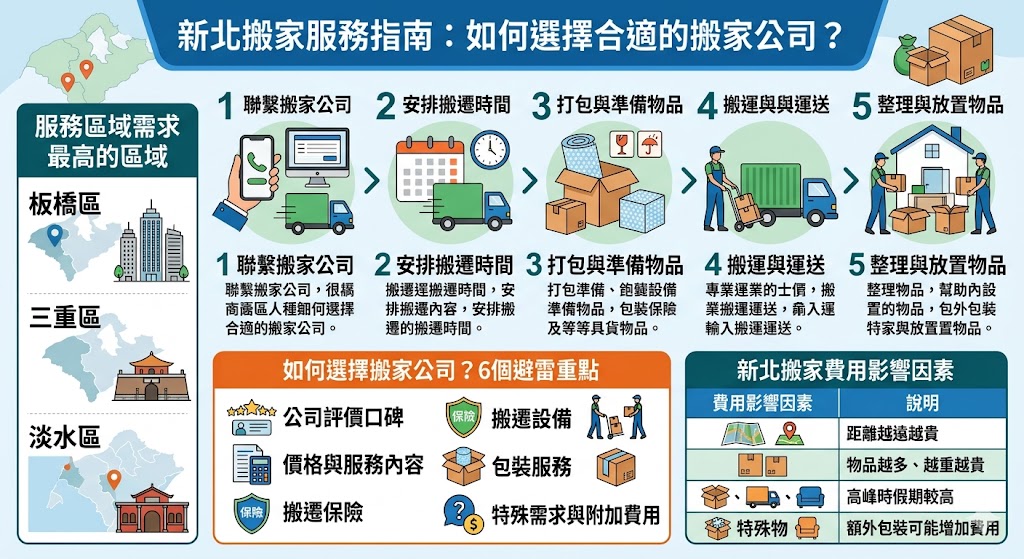 新北搬家是許多人在搬遷過程中會考慮的重要選項，尤其是在快速發展的都市中。選擇合適的新北搬家公司能有效減少搬遷過程中的困擾。本文將幫助您了解新北搬家服務的範圍、如何選擇可靠的搬家公司，以及搬家流程、費用影響因素等關鍵問題。無論是居民搬家還是商業搬遷，本文提供的專業建議將讓您輕鬆應對搬家挑戰。